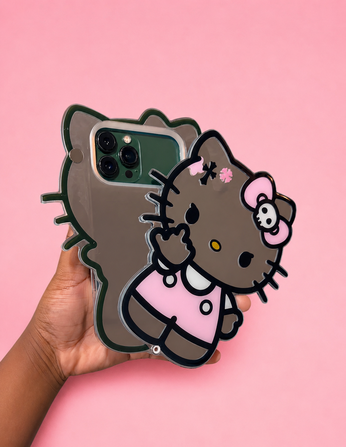 Sliding Hello kitty mirror case