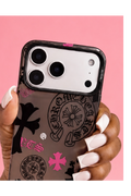 Black and pink Chrome inspired phone case