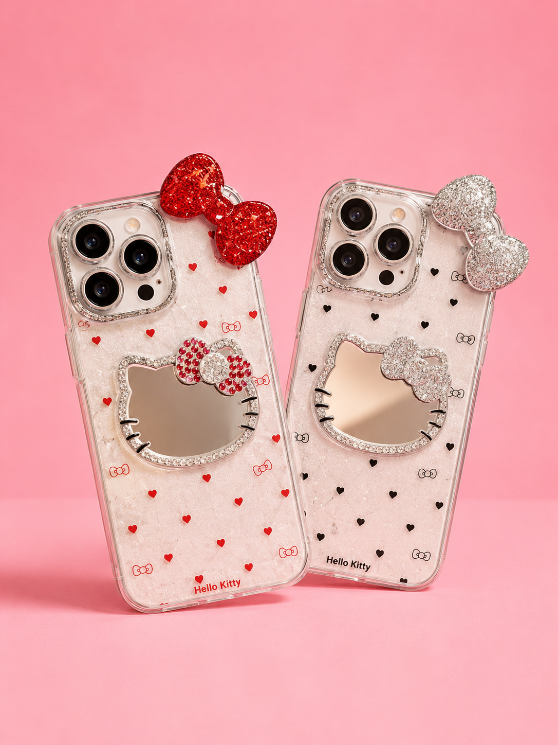 mini mirrored hello kitty case